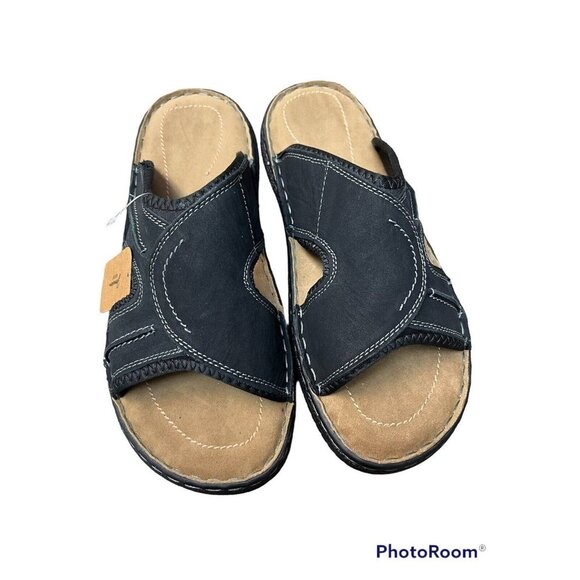 Jousen Men's Milan Leather Sandals Support Flip Flop Outdoor Retro Size 10 (sk88 - Picture 2 of 4